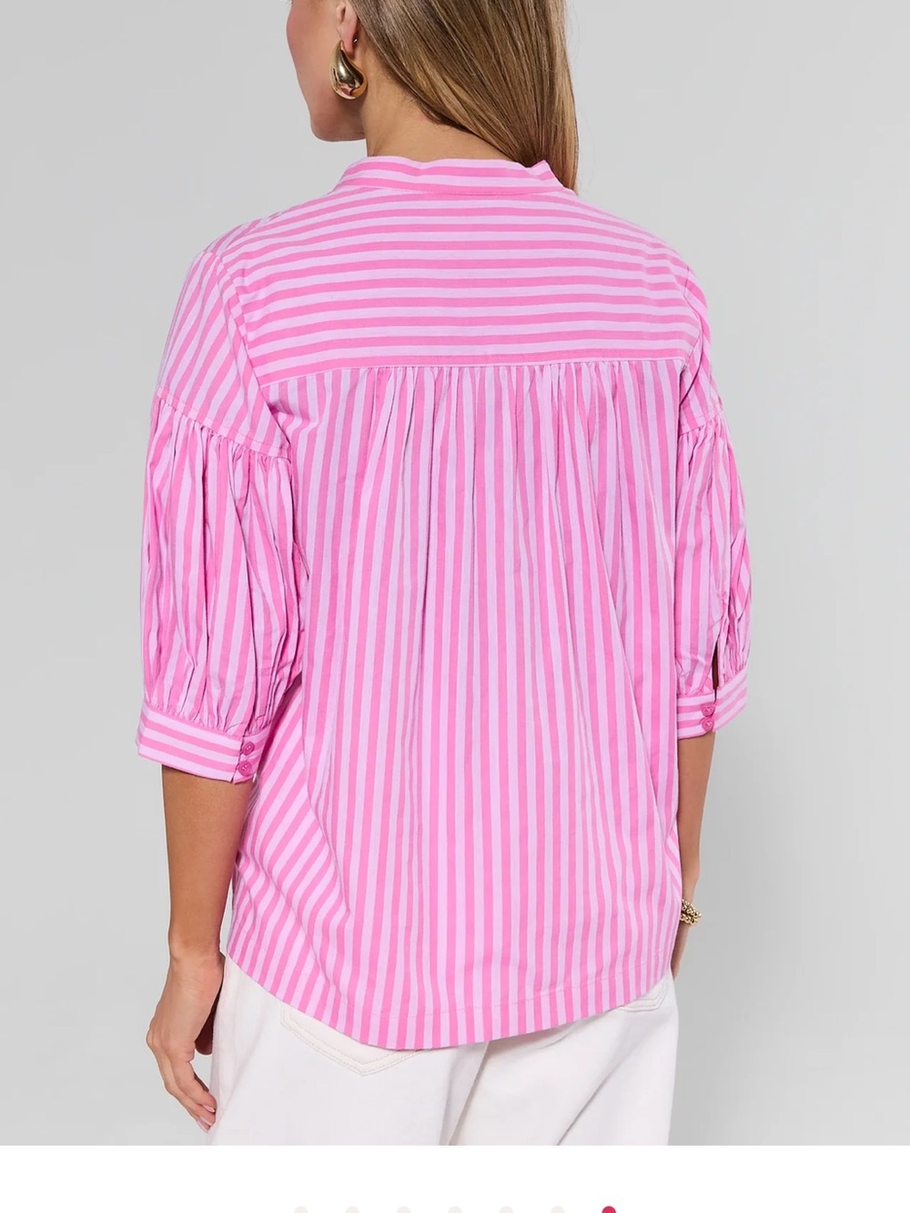 AVARA Melody Pink Striped Short Sleeve Top Small NEW w. tags - Picture 2 of 7